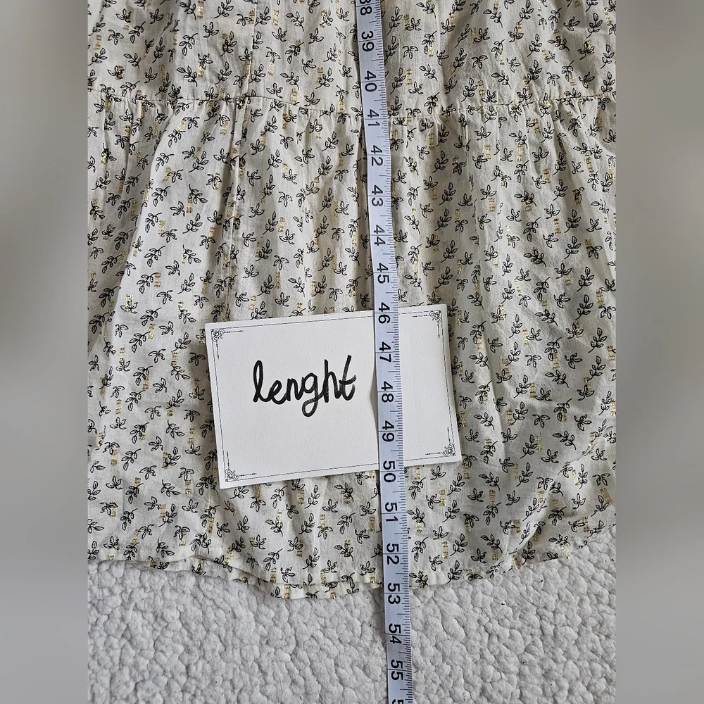 Old Navy Cream Boho Maxi Dress with Tiny Floral Print Siz3 3X - Picture 9 of 11